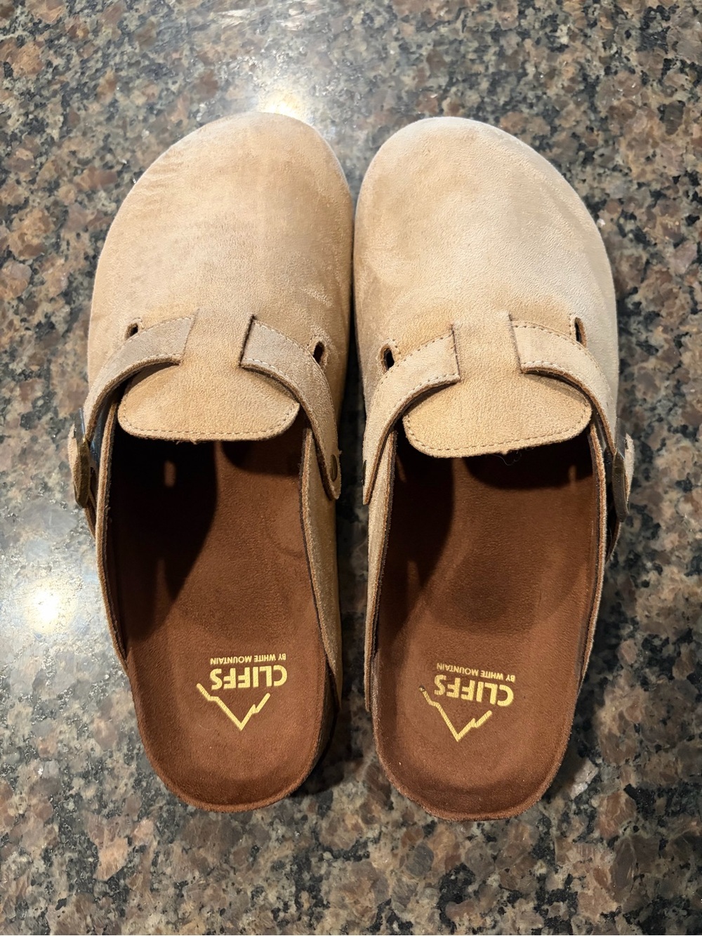 Cliffs by White Mountain Women's Tan Suede Clog Mules